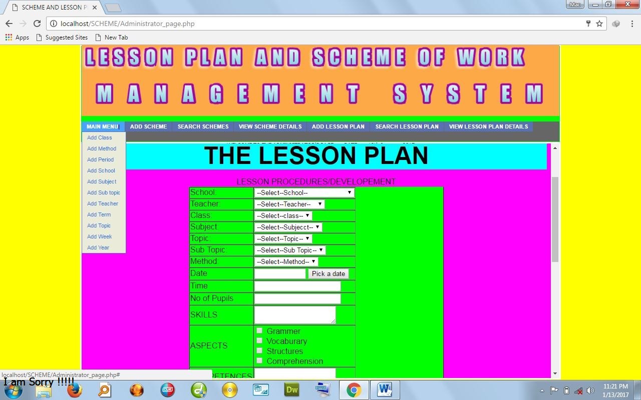 Lesson Plan And Scheme Of Work Management System Sourcecodester